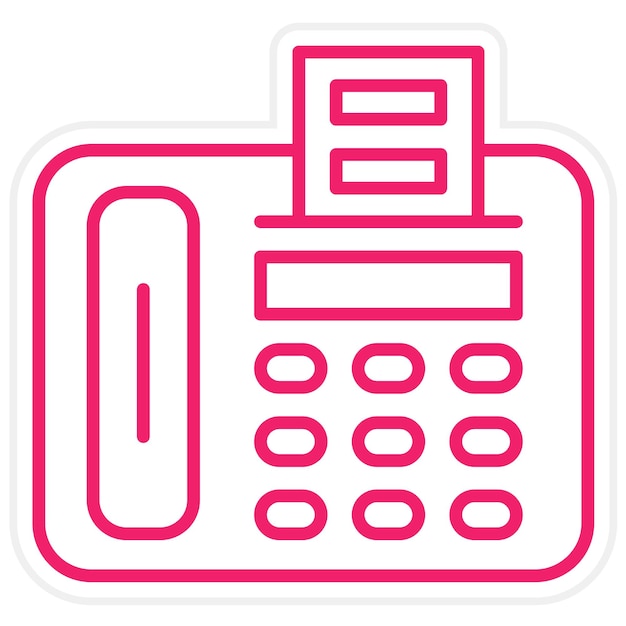 Vector Design Fax Machine Icon Style