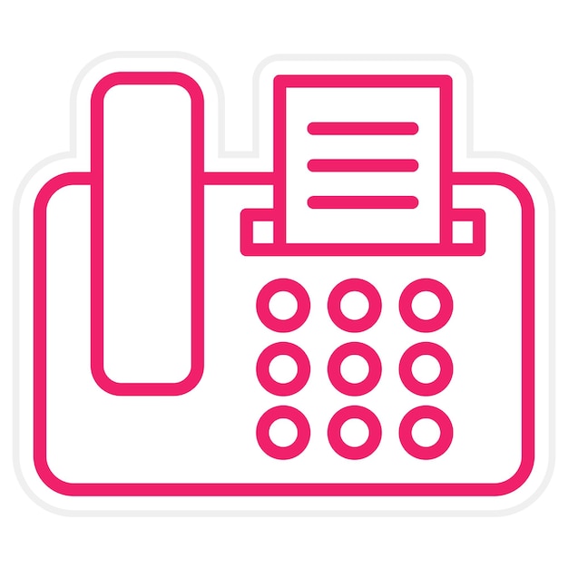 Vector Design Fax Machine Icon Style