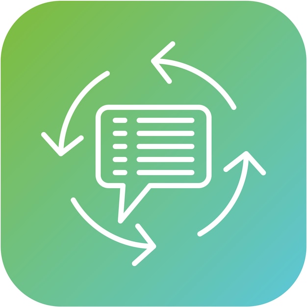 벡터 터 디자인 피드백 루프 아이콘 스타일