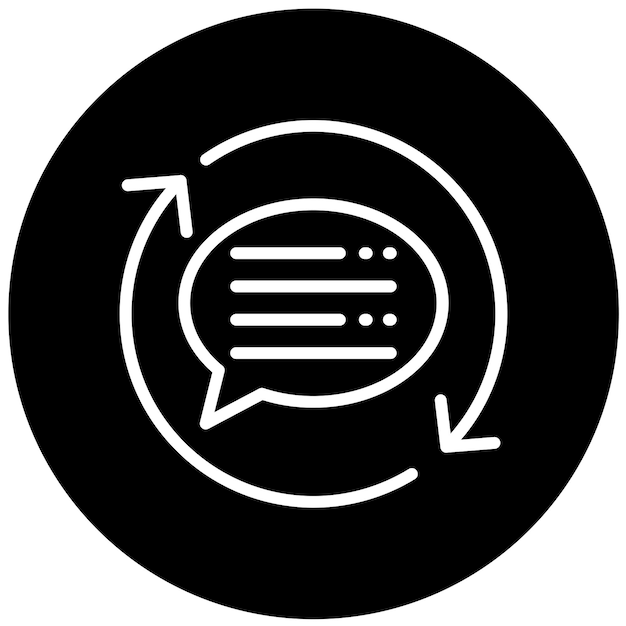 터 디자인 피드백 루프 아이콘 스타일