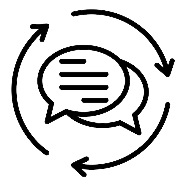 Vector vector design feedback loop icon style