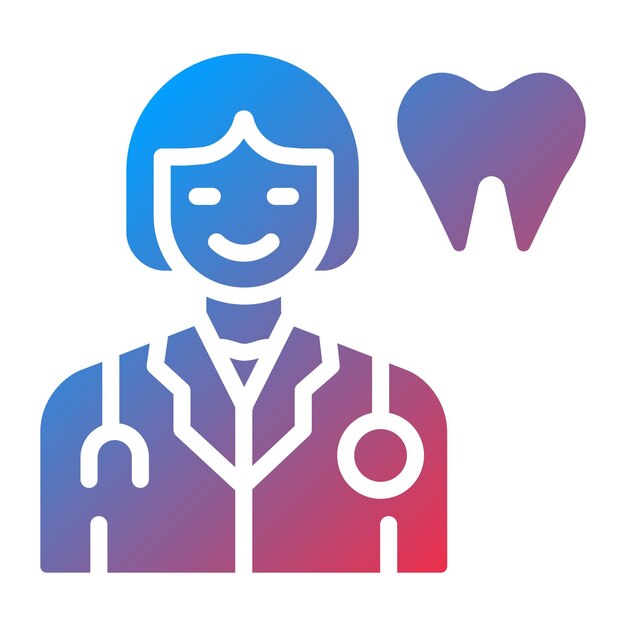 Vector vector design female dentist icon style