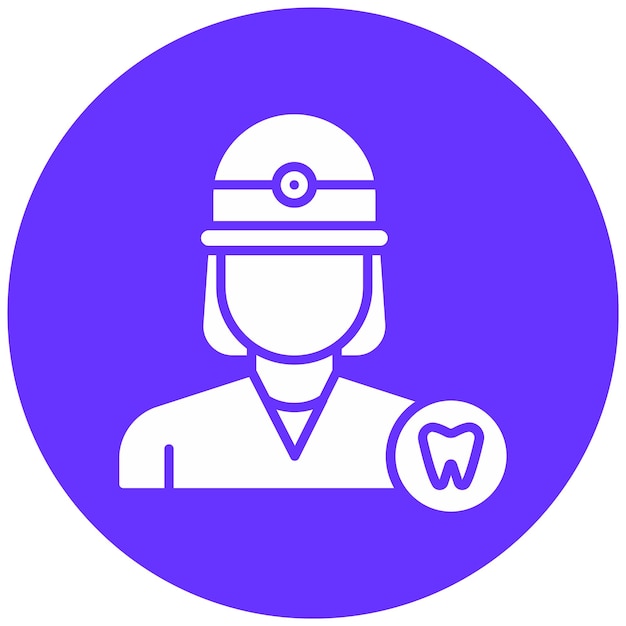 Vector Design Female Dentist Icon Style