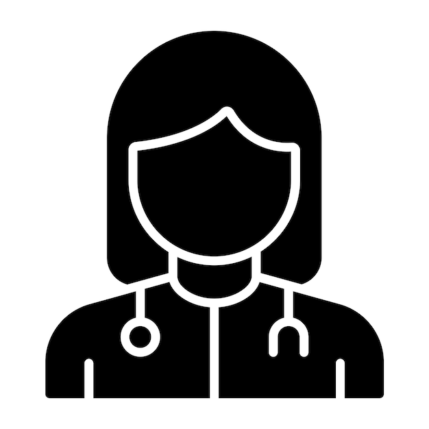 Vector Design Female Doctor Icon Style