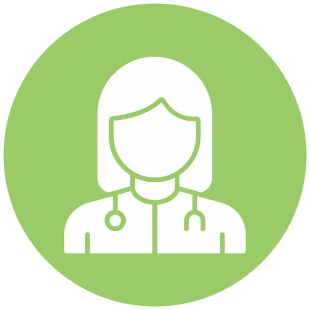 Vector Design Female Doctor Icon Style