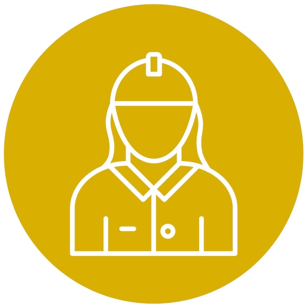 Vector Design Female Engineer Icon Style