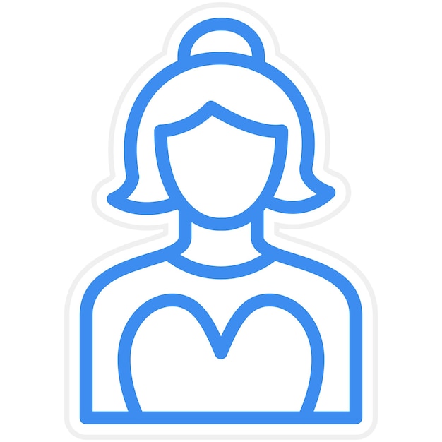 Vector Design Female Model Icon Style