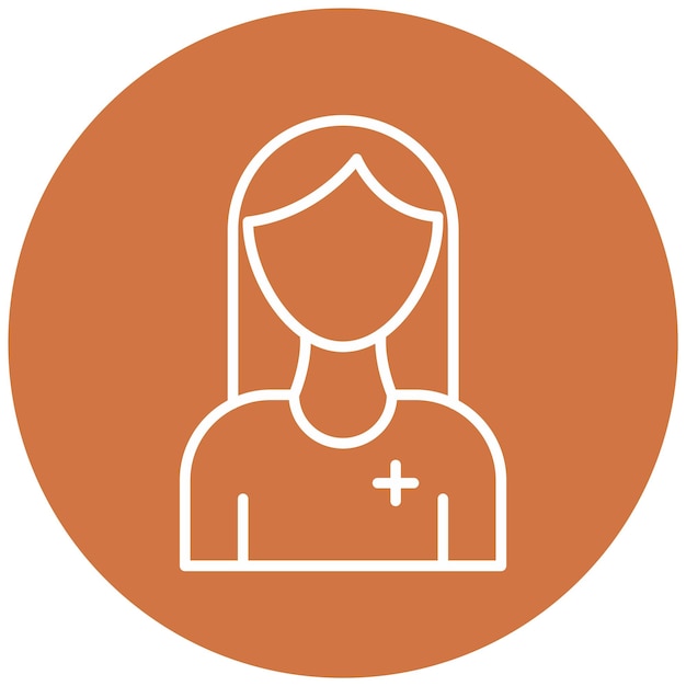 Vector vector design female patient icon style