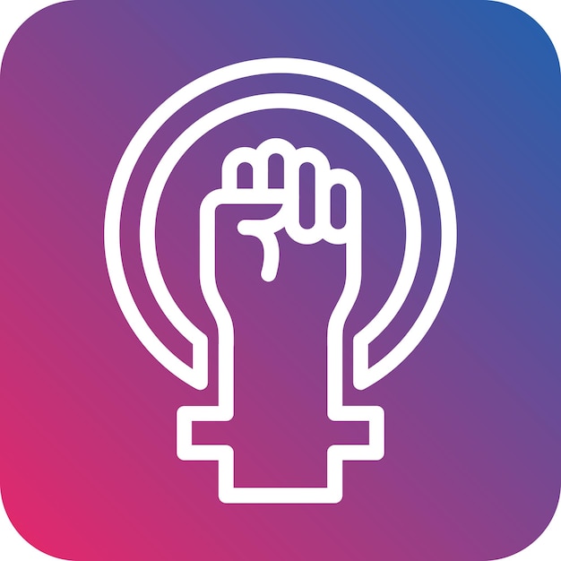 Vector Design Feminism Icon Style