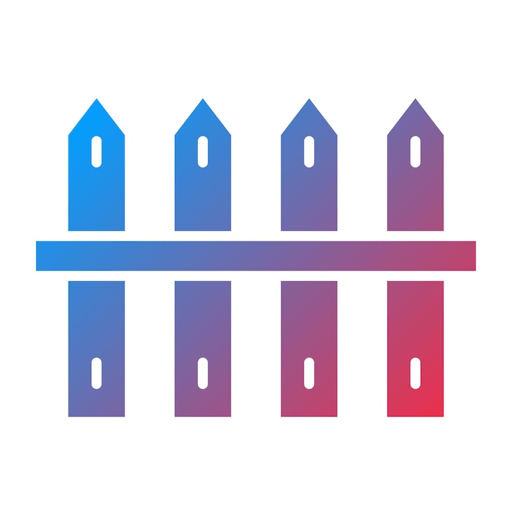 Vector vector design fence icon style