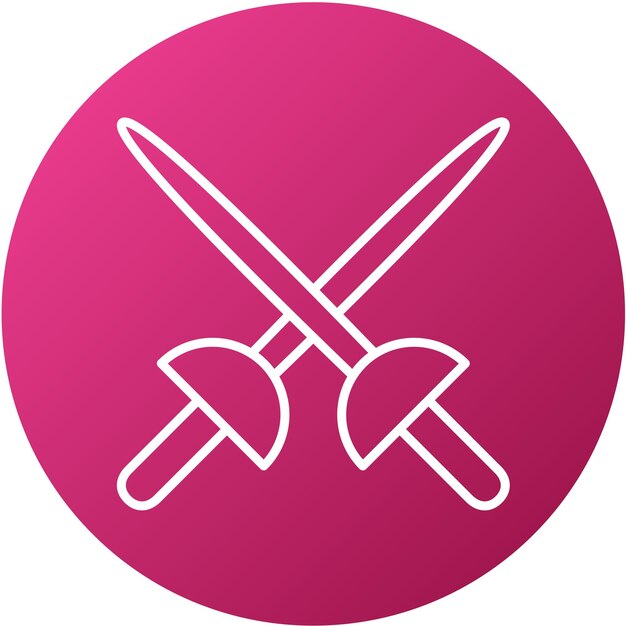 Vector Design Fencing Icon Stijl