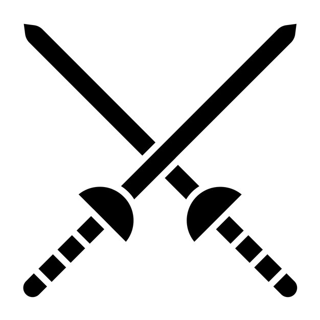 Vector Design Fencing Sport Icon Stijl