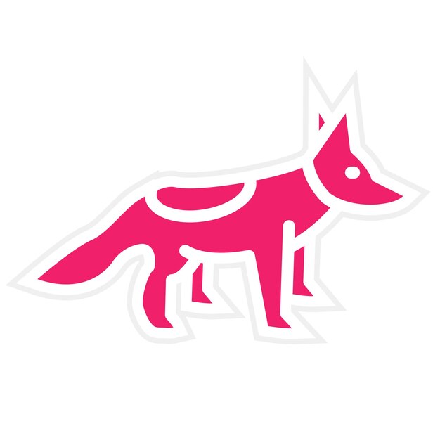 Векторный дизайн Fennec Fox Icon Style