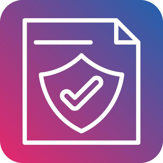 Стиль иконки защиты файла векторного дизайна
