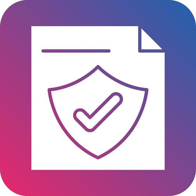 Стиль иконки защиты файла векторного дизайна