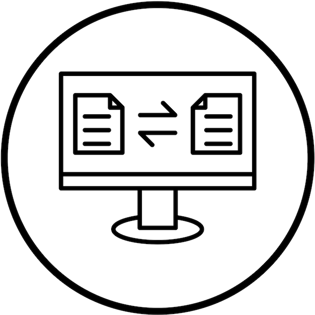 터 디자인 파일 전송 아이콘 스타일