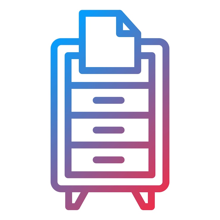 Vector 터 디자인 파일링 캐비 아이콘 스타일