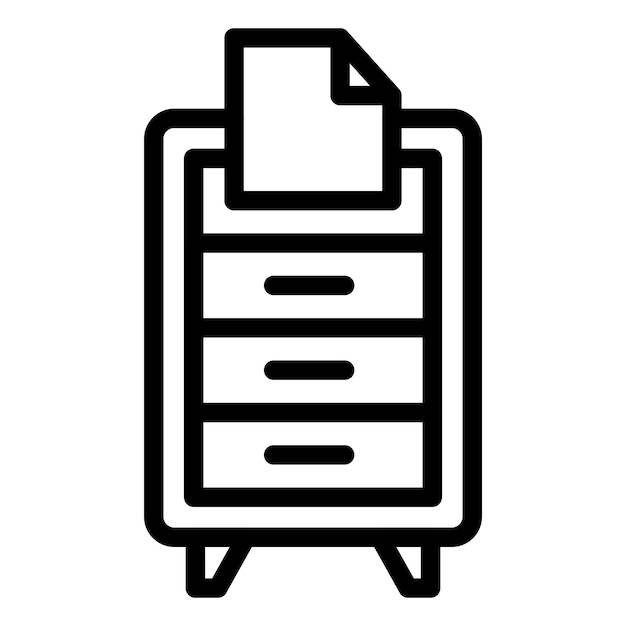 Vector Design Filing Cabinet Icon Style