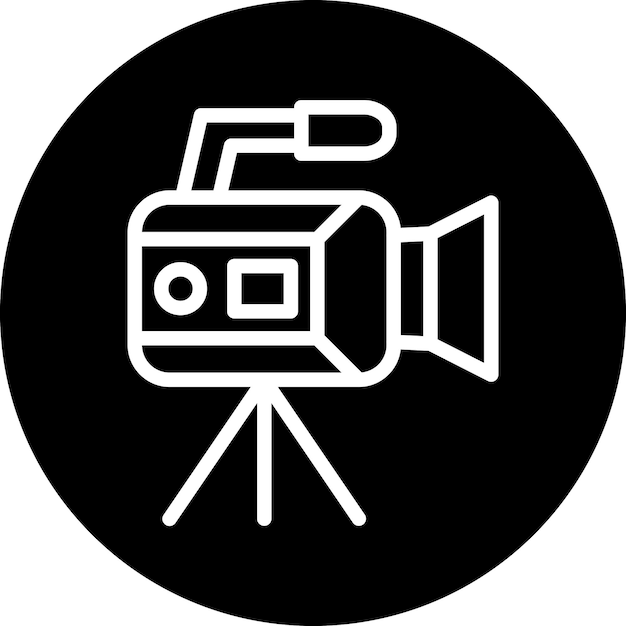 Векторный дизайн иконки пленки камеры