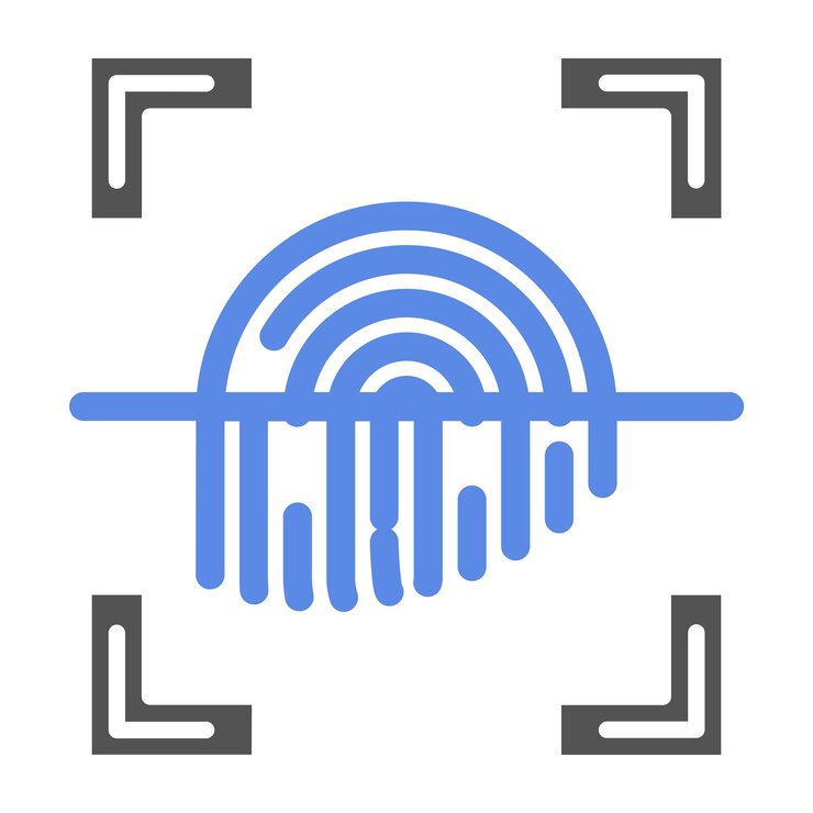 Vector vector design fingerprint icon style