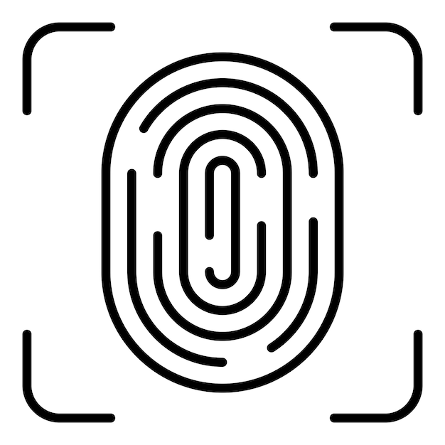 터 디자인 지문 아이콘 스타일