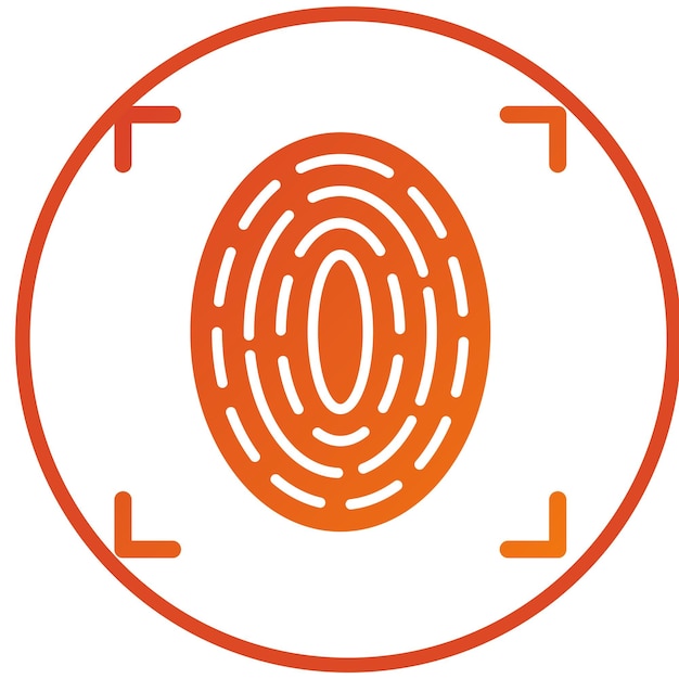 Vector vector design fingerprint scan icon style