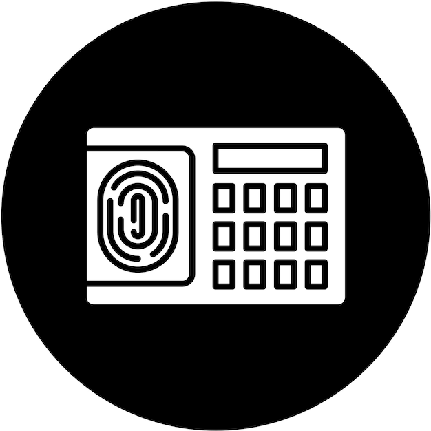 벡터 vector design fingerprint scanner icon style