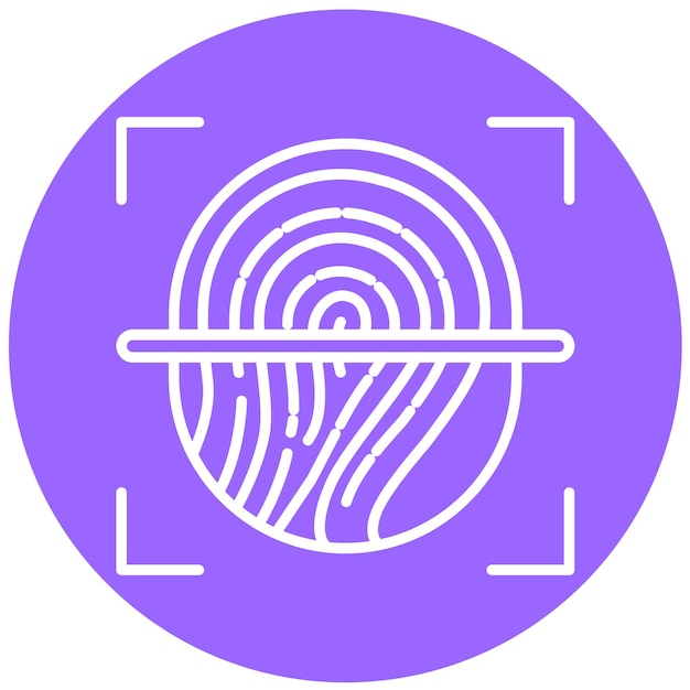 Vector Design Fingerprint Scanning Icon Style