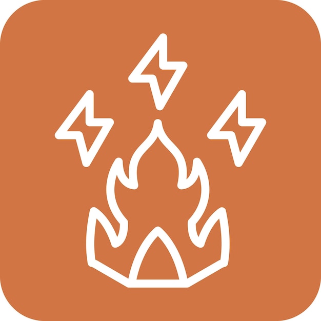 Вектор Векторный дизайн fire energy icon style