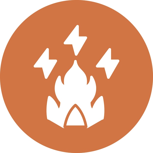 Vector Design Fire Energy Icon Style