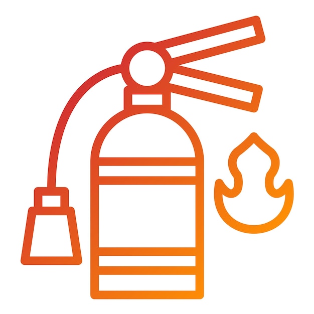 Vector vector design fire extinguisher icon style