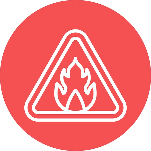 Vector Design Fire Hazard Icon Style