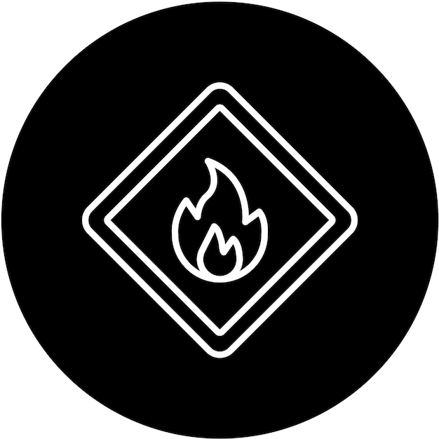 Vector design fire hazard icon style