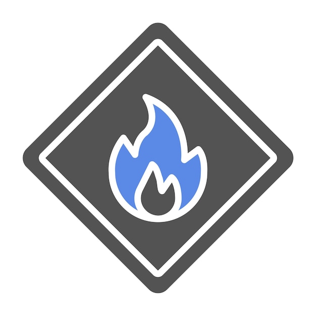 Vector vector design fire hazard icon style