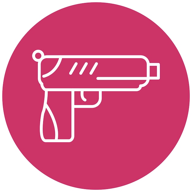 Vector Design Firearm Icon Style