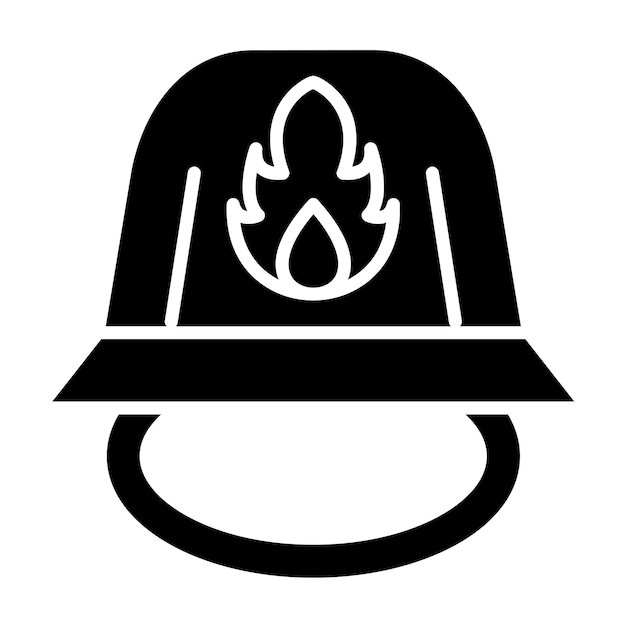 Vector vector design firefighter helmet icon style