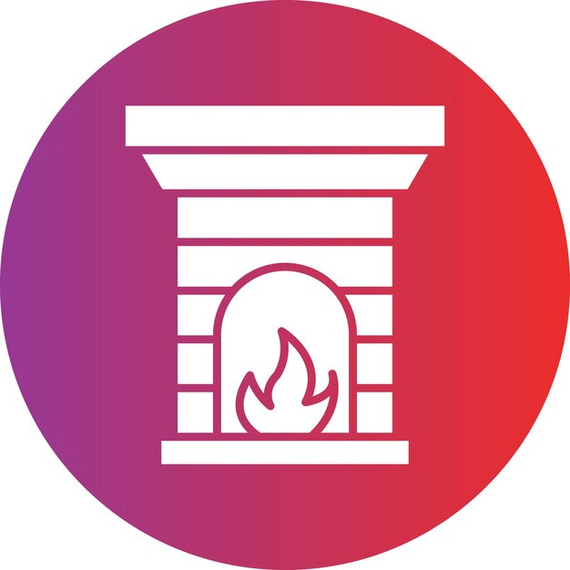 Vector Design Fireplace Icon Style