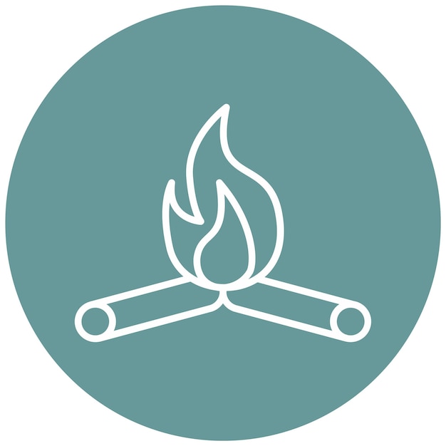 Vector Design Fireplace Icon Style