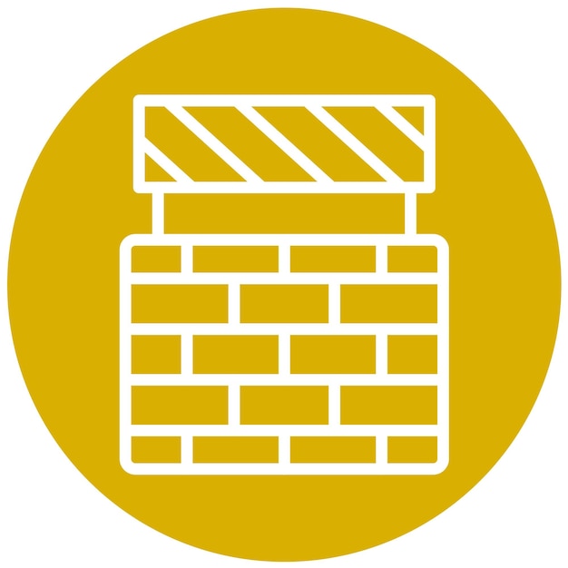 Vector Design Firewall Blockade Icon Style