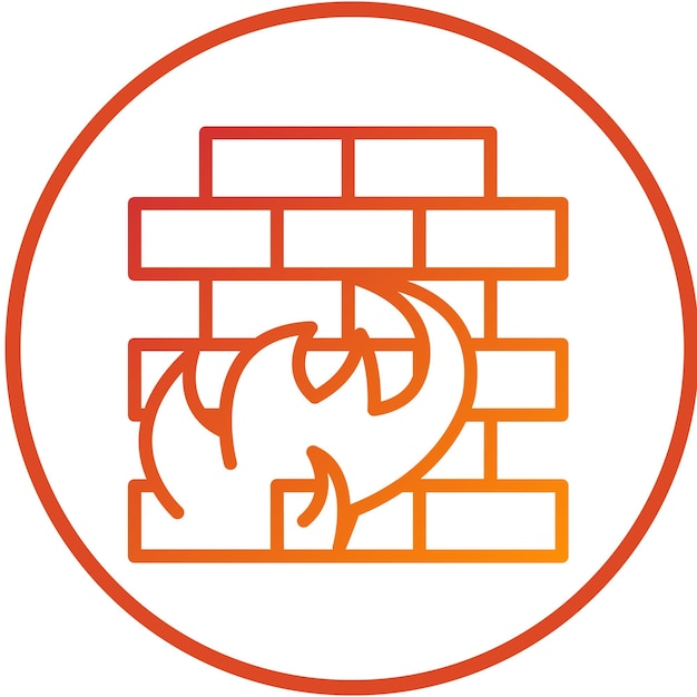 Vector vector design firewall icon style