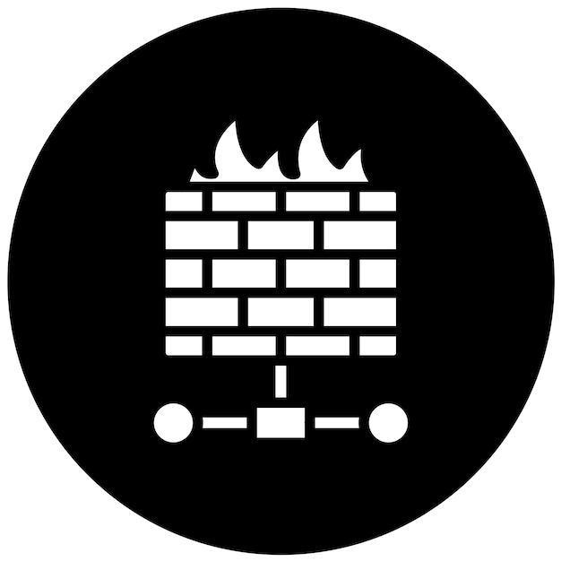 Vector vector design firewall network icon style