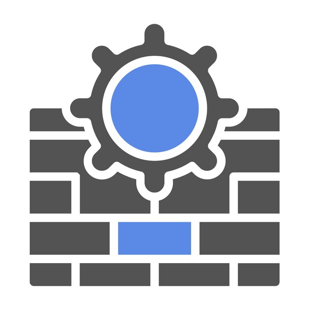 Vector Design Firewall System Icon Style