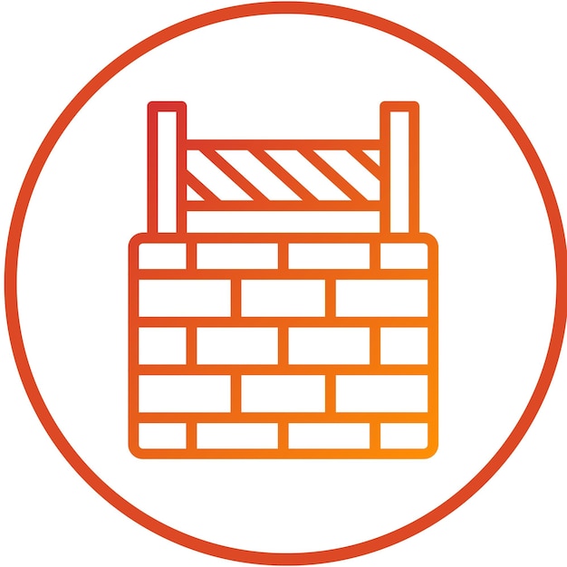 Векторный дизайн FirewallBarrier Icon Style