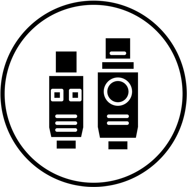 Vector vector design firewire port icon style