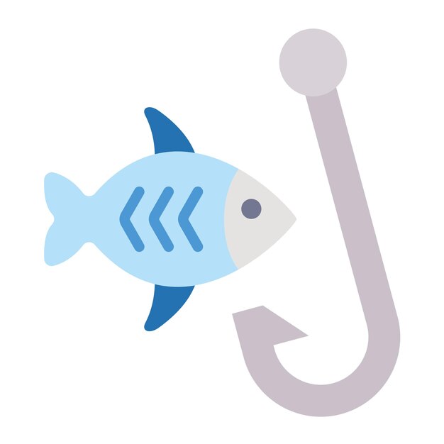 Vector Design Fish Hook Icon Style