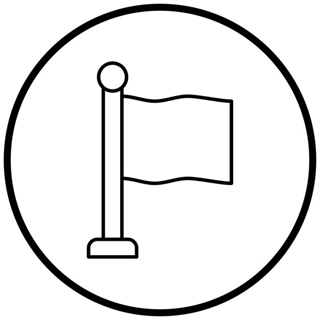 Векторный дизайн стиля иконы флага