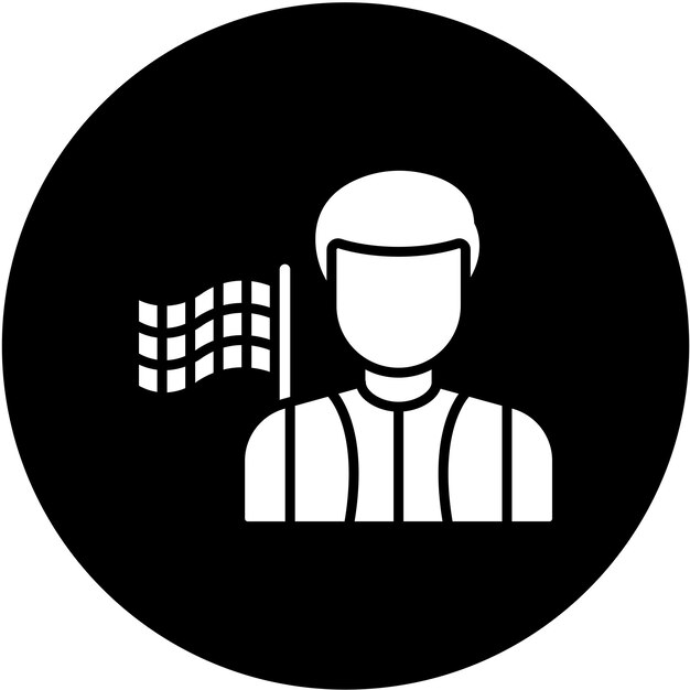 Vector vector design flagman icon style