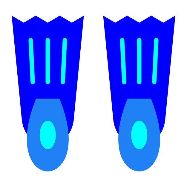 Vector design flippers icon style