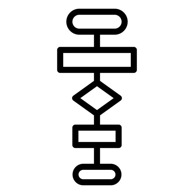 터 디자인 플로우차트 아이콘 스타일