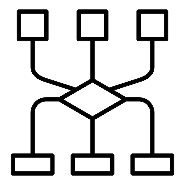 벡터 터 디자인 플로우차트 아이콘 스타일